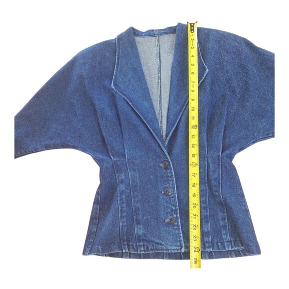 Vintage Circle S Dallas Texas Western Wear Denim Blazer Jacket Dolman Sleeve USA - Picture 6 of 9